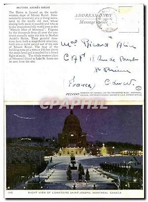 Seller image for Carte Postale Ancienne Night View Of L Oratoire Saint Joseph Montreal Canada for sale by CPAPHIL