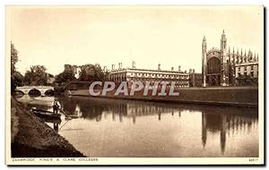 Carte Postale Ancienne Cambridge Kings Clare Colleges