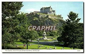 Carte Postale Ancienne The Castle from Princes Street Garden Edinburgh