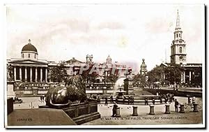 Imagen del vendedor de Carte Postale Ancienne St Martins In The Fields Trafalgar Square London Lion a la venta por CPAPHIL