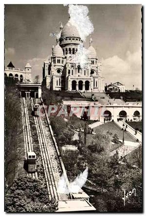 Image du vendeur pour Carte Postale Ancienne Paris en Flanant Basilique du Sacre Coeur et funiculaire de Montmartre mis en vente par CPAPHIL