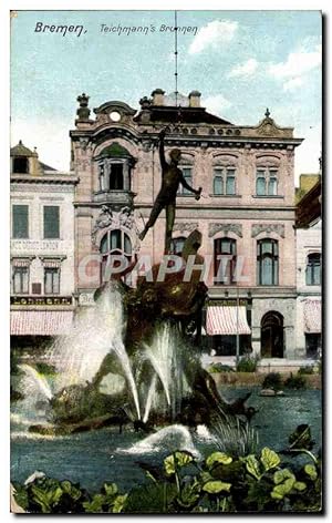 Carte Postale Ancienne Bremen Teichmann's Brunnen