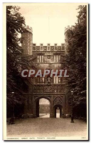 Carte Postale Ancienne Cambridge Great Gate Trinity College