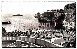 Carte Postale Ancienne Biarritz Port Vieux et Rocher de la Vierge