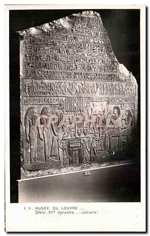 Seller image for Carte Postale Ancienne Musee Du Louvre Stele XIIeme Dynastie Egypte Egypt for sale by CPAPHIL