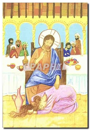 Bild des Verkufers fr Image Jesus et la femme pardonnee et aimante Luc zum Verkauf von CPAPHIL