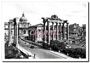 Bild des Verkufers fr Carte Postale Semi Moderne Roma Foro Tempio di Satupho Befare the Temple of Saturn zum Verkauf von CPAPHIL