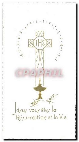 Image du vendeur pour Image pieuse Jesus vous ete la Resurrection et la Vie Marie-Christine Bertrand Chapelle des Annonciades Thiais mis en vente par CPAPHIL