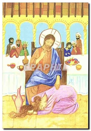 Bild des Verkufers fr Image Jesus et la femme pardonnee et aimante Luc zum Verkauf von CPAPHIL