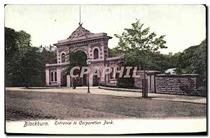 Carte Postale Ancienne Blackburn Entrance to Corporation park