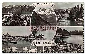 Seller image for Carte Postale Ancienne Souvenir Su Lac Leman Cygne Swan for sale by CPAPHIL