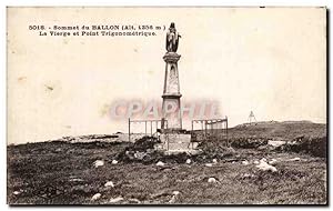 Carte Postale Ancienne Sommet du ballon La Vierge et Point Trigonometrique