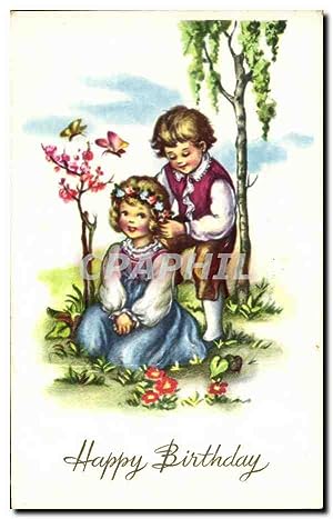 Imagen del vendedor de Carte Postale Ancienne Happy Birthday Enfants a la venta por CPAPHIL