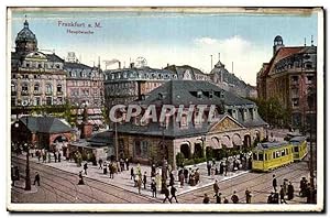 Bild des Verkufers fr Carte Postale Ancienne Frankfurt am Main Hauptwache Tramway zum Verkauf von CPAPHIL