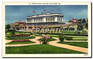 Carte Postale Ancienne Pennsylvania Station Baltimore