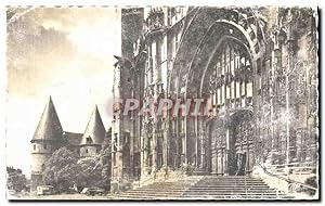 Seller image for Carte Postale Ancienne Beauvais Le Porche la cathdrale les Tours du Palais de Justice for sale by CPAPHIL