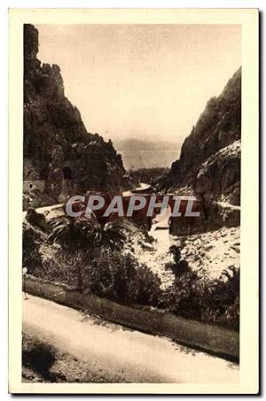 Carte Postale Ancienne Biskra les gorges a contrejour Algerie