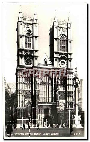 Imagen del vendedor de Carte Postale Ancienne West towers westminster abbey london a la venta por CPAPHIL