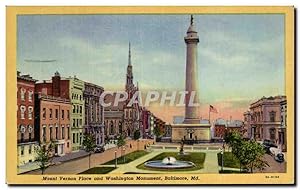 Carte Postale Ancienne Mount Vernon Place and Washington Monument Baltimore