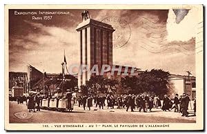Seller image for Carte Postale Ancienne Exposition International Paris vue D'Ensemble Au Plan Le Pavillon De L'Allemagne for sale by CPAPHIL