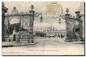 Carte Postale Ancienne Nancy Place Stanislas et Grilles Jean Lamour