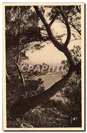 Bild des Verkufers fr Carte Postale Ancienne La Cote d'Azur Le Cap Ferrat Vu A Travers Les Pins d'Alep zum Verkauf von CPAPHIL