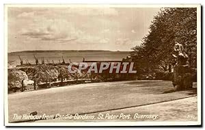 Carte Postale Ancienne The harbour from candie bardens st peter port guernsey Guernesey