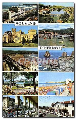 Carte Postale Ancienne Souvenir D'Hendaye