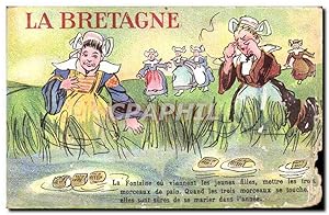 Carte Postale Ancienne La Bretagne Folklore Costume Femmes