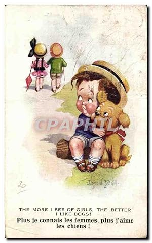 Image du vendeur pour Carte Postale Ancienne Humour Chein Enfant mis en vente par CPAPHIL