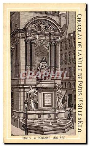 Seller image for Chromo Chocolat De La Ville De Paris La Fontaine Moliere for sale by CPAPHIL