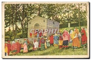 Seller image for Image Folklore Belge Le bon Chocolat Belge Tieghem Le jeu de la passion sur le thtre de plein air Le scene Caiphe for sale by CPAPHIL