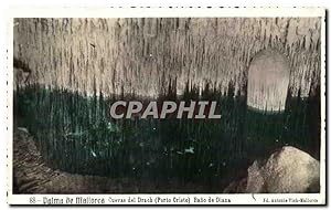 Imagen del vendedor de Carte Postale Ancienne Palma Da Mallorca Cuevas Del Drach Porto Cristo Bano de Diana a la venta por CPAPHIL