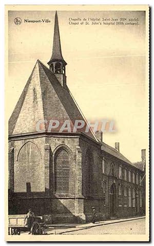 Carte Postale Ancienne Nieuport Ville Chapelle de l'Hospital Saint Jean