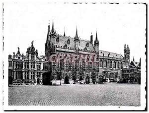 Carte Postale Semi Moderne Brugge Bruges Kanselarij Stadhuis en Basiliek van het