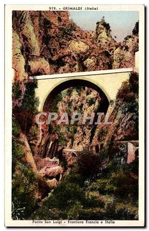 Image du vendeur pour Carte Postale Ancienne Ponte San Luigi Frontiera Francia e Italia Grimaldi mis en vente par CPAPHIL