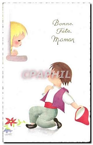Image du vendeur pour Carte Postale Ancienne Bonne Fte Maman Enfant mis en vente par CPAPHIL