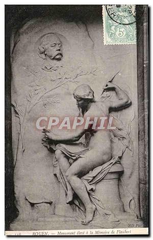 Seller image for Carte Postale Ancienne Rouen Monument eleve a la Memoire de Flaubert for sale by CPAPHIL