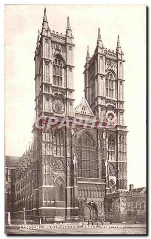 Imagen del vendedor de Carte Postale Ancienne London Westminister Abbey West Front a la venta por CPAPHIL