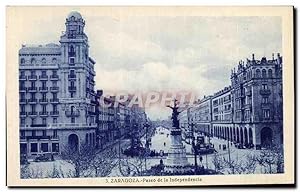 Carte Postale Ancienne Zaragoza paseo de la lndependencia