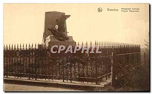 Carte Postale Ancienne Waterloo Monument français