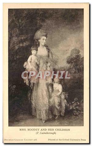 Image du vendeur pour Carte Postale Ancienne Mrs Moodey And Her Children GainsboroughDulwich College Gallery mis en vente par CPAPHIL