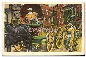 Image du vendeur pour Image Folklore belge Cote d'or Bruxelles l'Ommegang reconstitue en 1935 Le chariot de voyage de la chambre de rhetorique mis en vente par CPAPHIL