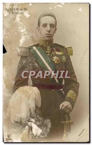 Carte Postale Ancienne Roi Alfonso XIII Roy de Espana