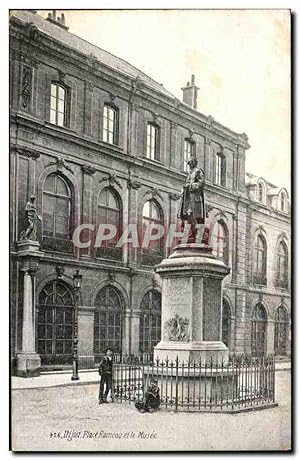 Carte Postale Ancienne Dijon Place Rameau et le Musee