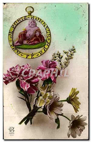 Seller image for Carte Postale Ancienne Fantaisie Fleurs Buddha Boudha for sale by CPAPHIL