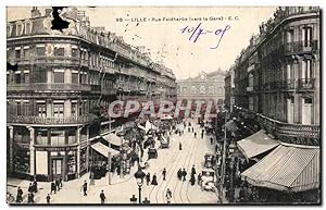 Carte Postale Ancienne Lille Rue Faidherbe vers la gare