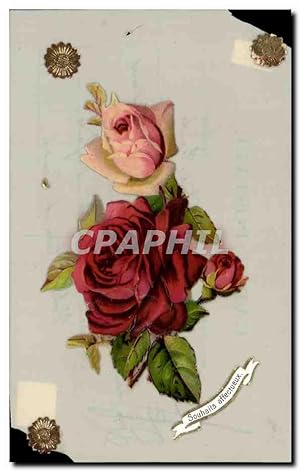 Image du vendeur pour Carte Postale Ancienne Fantaisie Fleurs Roses mis en vente par CPAPHIL