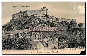Bild des Verkufers fr Carte Postale Ancienne Les Pyrenees Illustrees Lourdes Le Vieux Chteau Fort zum Verkauf von CPAPHIL