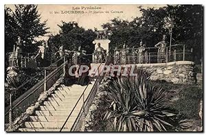 Bild des Verkufers fr Carte Postale Ancienne Les Pyvenees Lourdes lere Station du Calvaire zum Verkauf von CPAPHIL